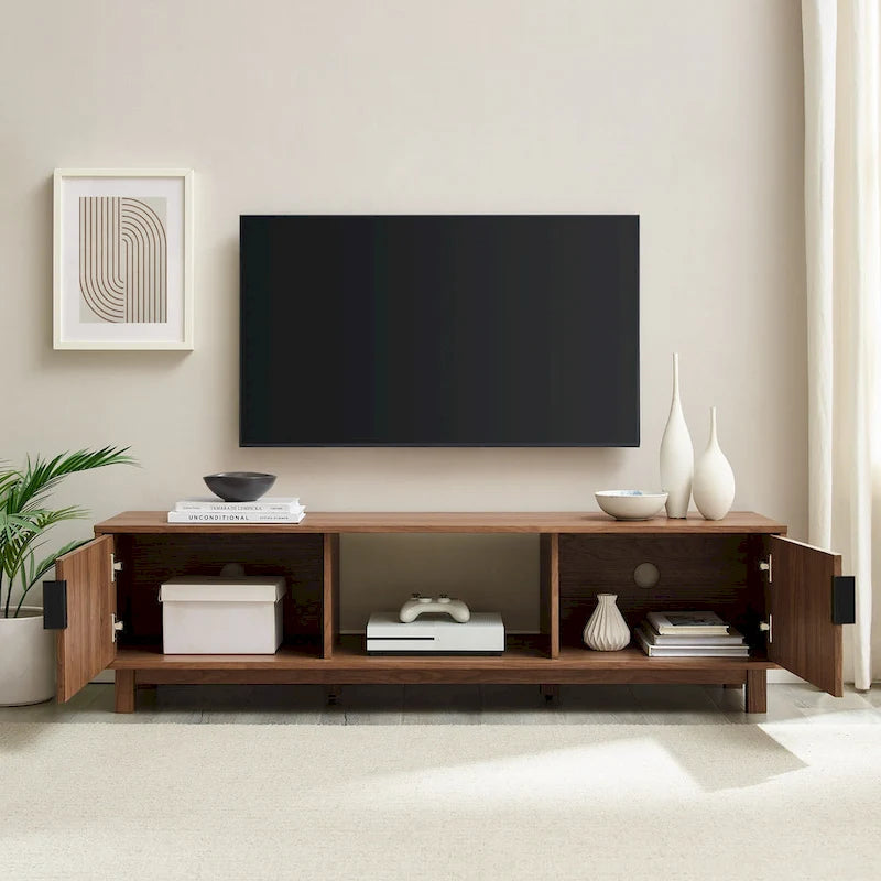 Mobile TV moderno con ante scanalate