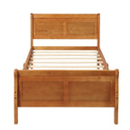 Base letto a piattaforma in legno Letto singolo con testiera/pediera/supporto a doghe in legno