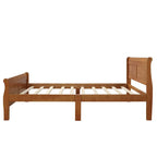 Base letto a piattaforma in legno Letto singolo con testiera/pediera/supporto a doghe in legno