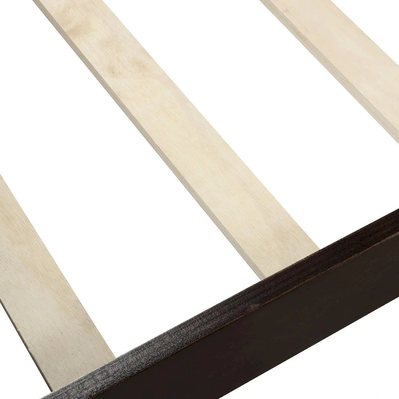 Base letto a piattaforma in legno Letto singolo con testiera/pediera/supporto a doghe in legno