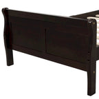 Base letto a piattaforma in legno Letto singolo con testiera/pediera/supporto a doghe in legno