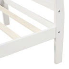 Base letto a piattaforma in legno Letto singolo con testiera/pediera/supporto a doghe in legno