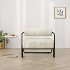Living Room Corduroy Upholstered Accent Chair with Iron Frame