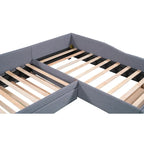 Divano letto singolo con cassetto, struttura letto in legno, doppia rete estraibile imbottita, non richiede box spring per ragazzi