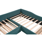 Divano letto singolo con cassetto, struttura letto in legno, doppia rete estraibile imbottita, non richiede box spring per ragazzi