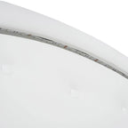 Letto imbottito con piattaforma, testiera capitonné, luci a LED e due cassetti per la camera da letto