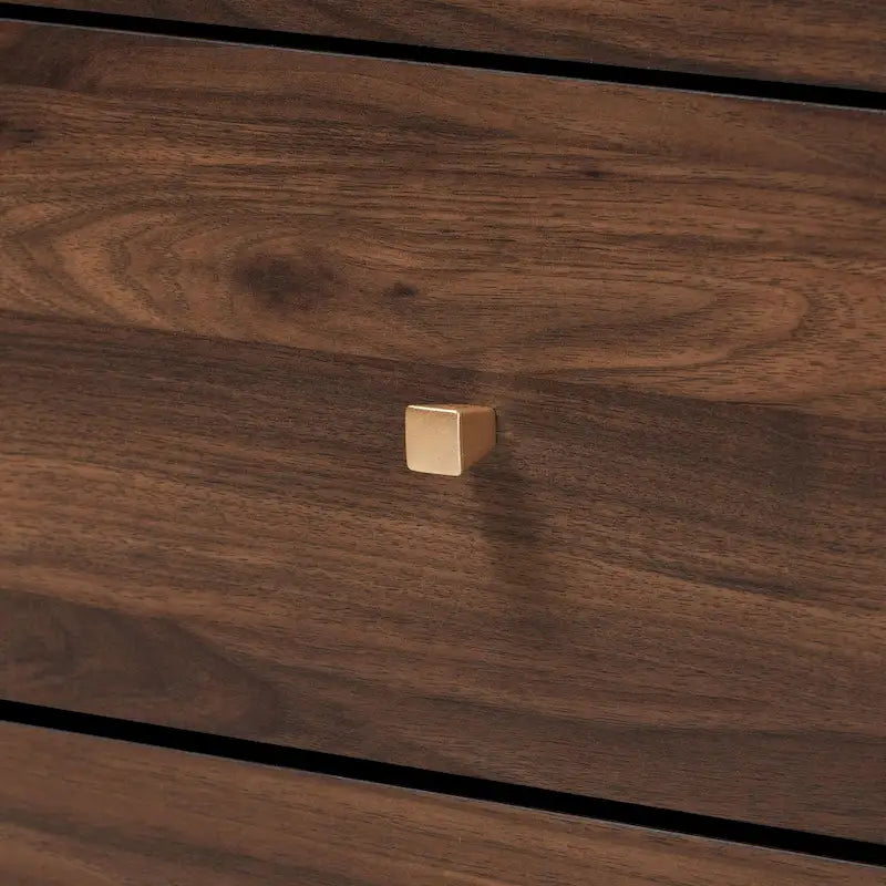 Comò moderno e contemporaneo in legno a 8 cassetti con base in metallo