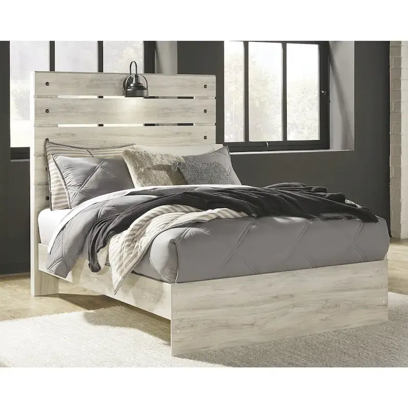 Letto in legno sbiancato