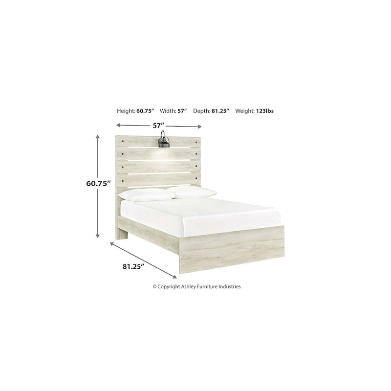 Letto in legno sbiancato