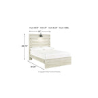 Letto in legno sbiancato