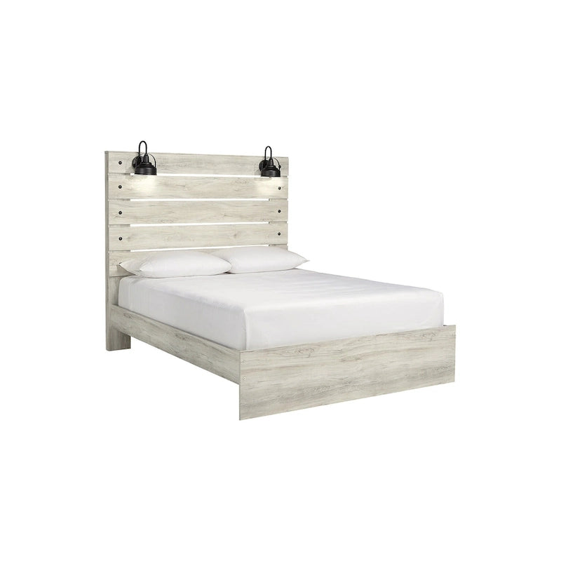 Letto in legno sbiancato