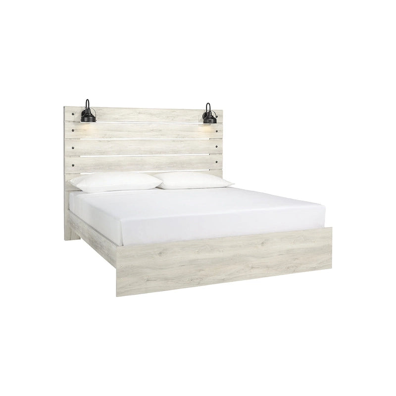 Letto in legno sbiancato