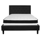 Letto a piattaforma trapuntato e materasso a molle insacchettate in memory foam