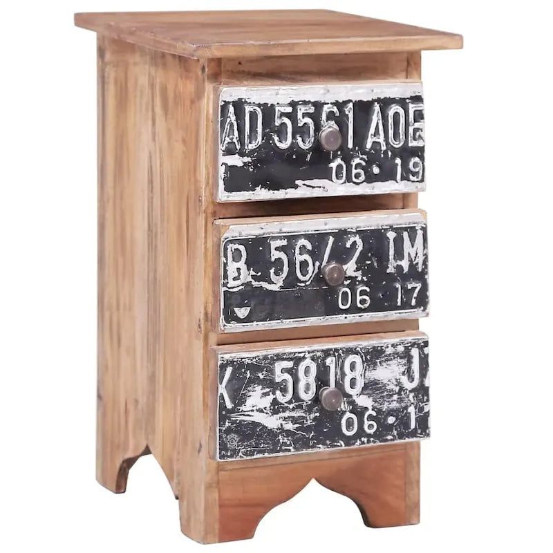 Comodino in Legno Massello di Mogano