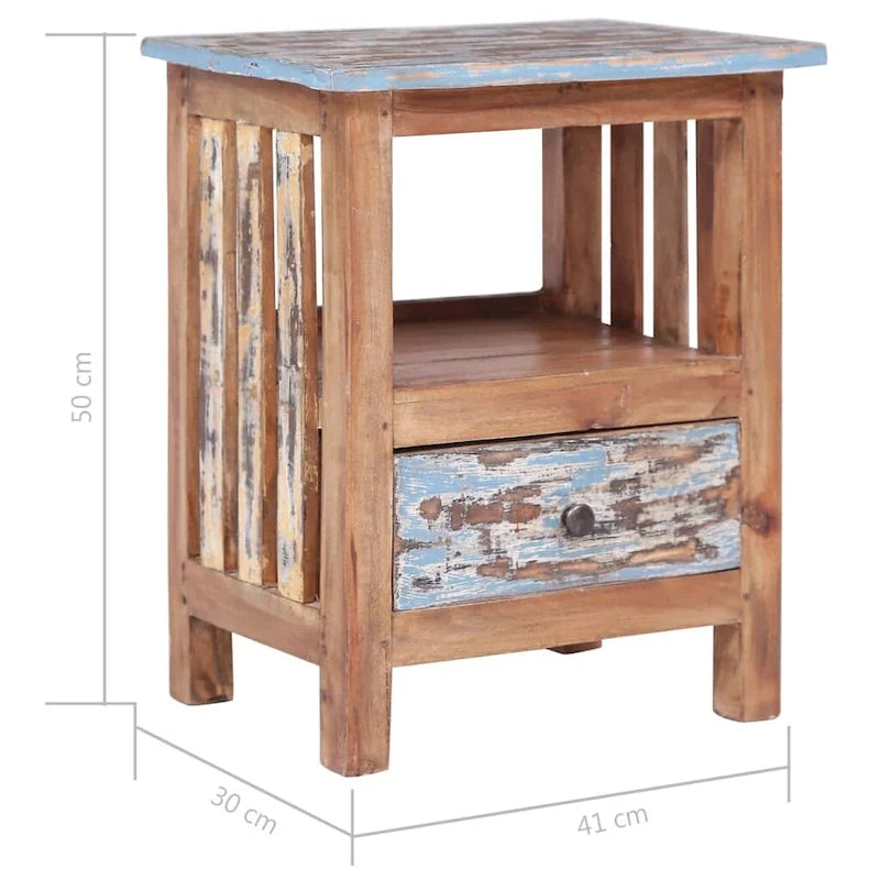 Comodino in Legno Massello di Mogano