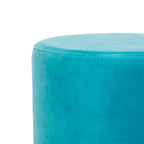 Pouf in velluto con base in ottone - blu navy/ottone