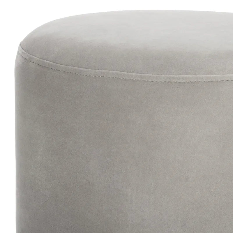 Pouf in velluto con base in ottone - blu navy/ottone