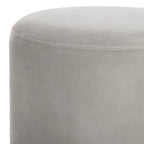 Pouf in velluto con base in ottone - blu navy/ottone