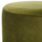Pouf in velluto con base in ottone - blu navy/ottone