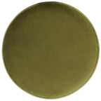 Pouf in velluto con base in ottone - blu navy/ottone