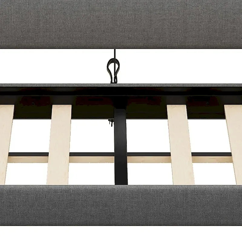 Moderno ed elegante divano letto singolo imbottito con contenitore e finiture borchiate
