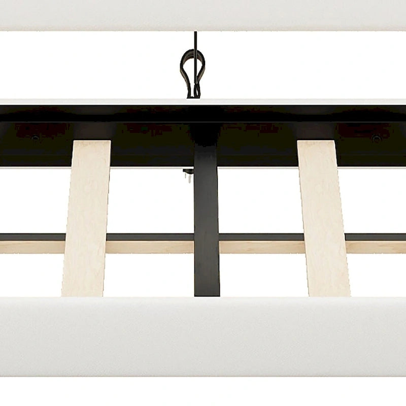 Moderno ed elegante divano letto singolo imbottito con contenitore e finiture borchiate