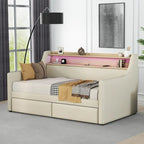 Moderno ed elegante divano letto singolo imbottito con contenitore e finiture borchiate