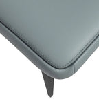 Sedia da pranzo in pelle con struttura in ferro nero, imbottita, moderna, per cucina
