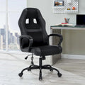 Sedia da ufficio ergonomica girevole moderna nera regolabile in altezza con massaggio lombare vibrante