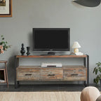 Console table with 3 Drarwer, Open Shelf