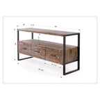 Console con 3 cassetti, ripiano aperto