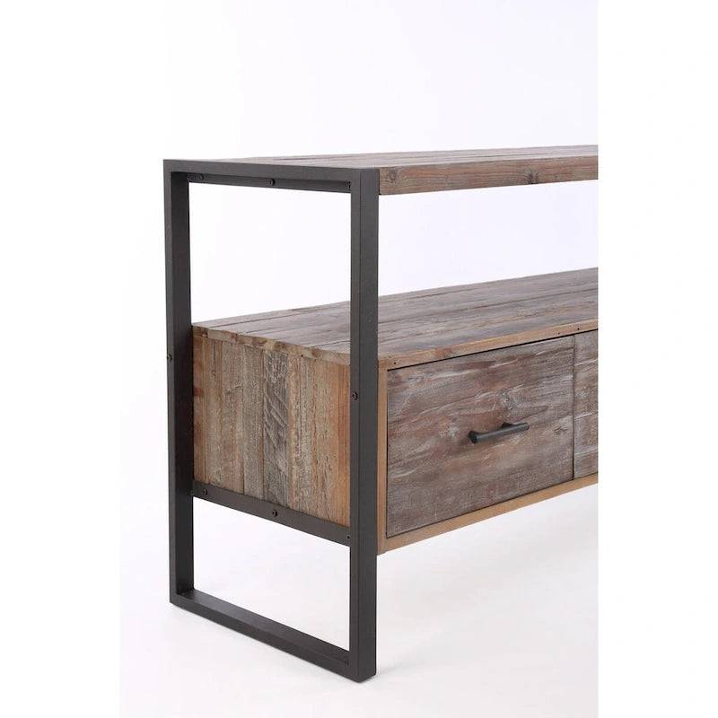 Console con 3 cassetti, ripiano aperto