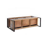 Console con 3 cassetti, ripiano aperto