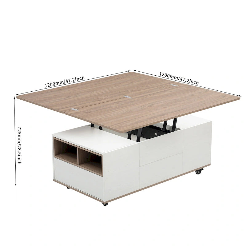 Tavolino da caffè con piano sollevabile