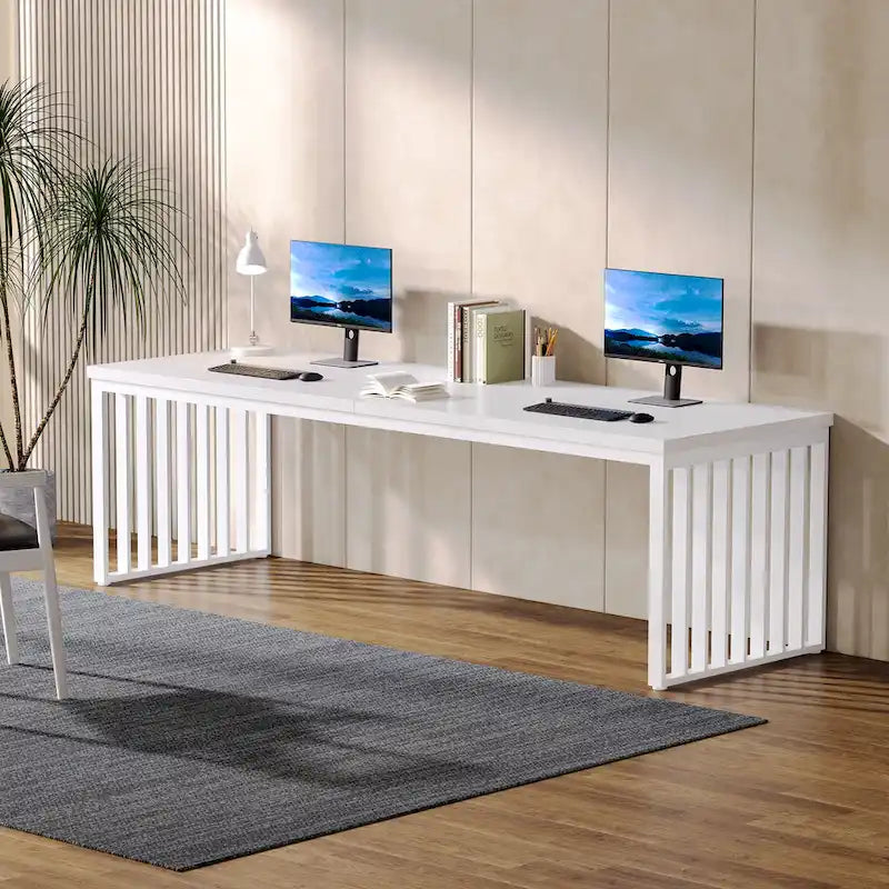 Scrivania per computer biposto da 78,74 pollici per ufficio domestico