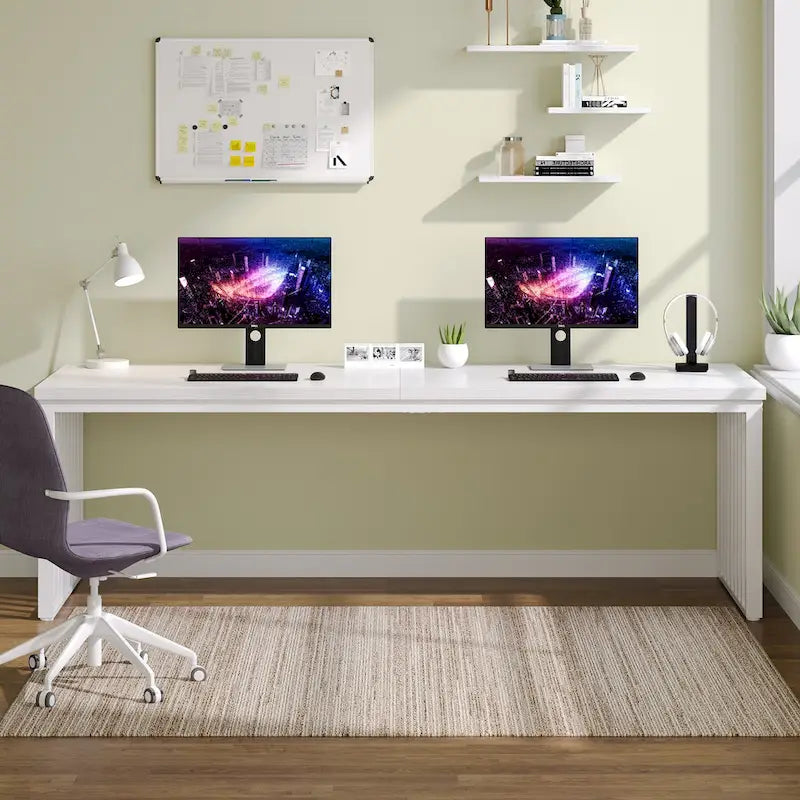 Scrivania per computer biposto da 78,74 pollici per ufficio domestico