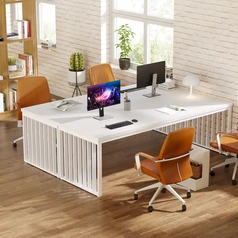 Scrivania per computer biposto da 78,74 pollici per ufficio domestico